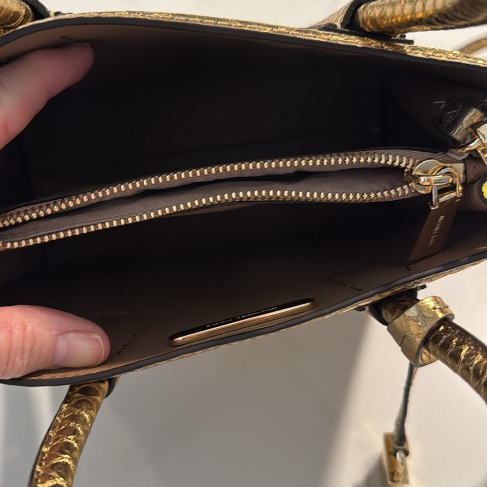 Michael Kors Gold Textured Handbag - Picture 7 of 8